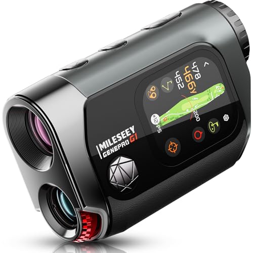 MILESEEY GenePro G1 Touchscreen & GPS Rangefinder with Slope, 43000+ Preloaded Courses, 1300 Yards...