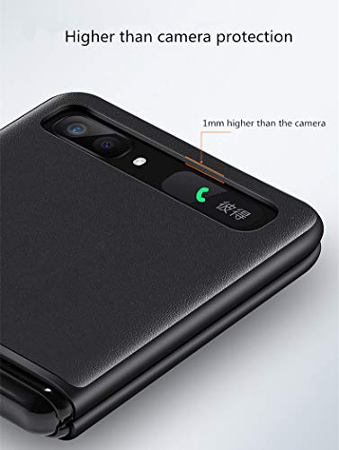 Capa de celular de couro para Samsung Galaxy Z Flip 5G, capa protetora ultrafina fina durável para S