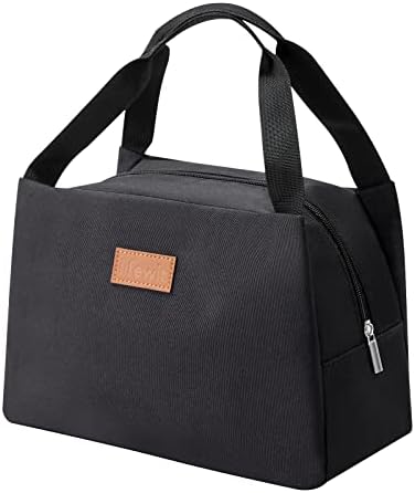 Lifewit Lunch Bag for Women Men, Insulated Lunch Box, Reusable Lunch Tote for Meal Prep, Work, Travel, Black