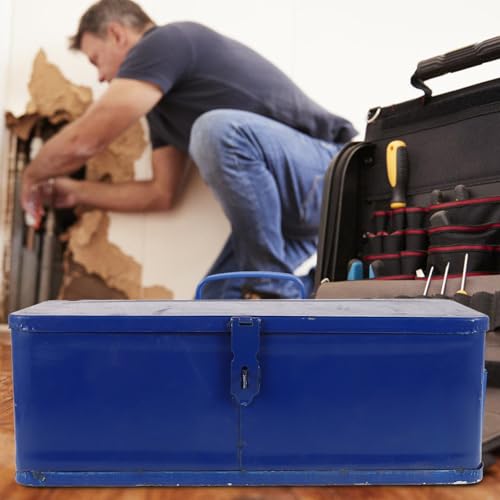 ELAYARD Boîte à Outils en Fer Épais Bleu pour Rangement Domestique Grosse Capacité et Protection Solide, pour Atelier et Usage Quotidien – vue 5