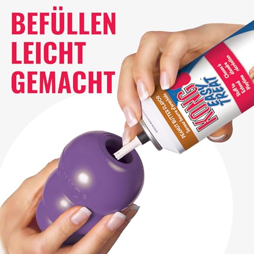 KONG Senior - Hundespielzeug aus Sanftem Naturkautschuk - Befüllbares Leckerli-Spielzeug für Ältere Hunde - Für Große Hunde