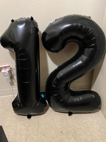 Image of 40 Inch Black 22 Balloons, Large Self Inflating Number Balloons 0-9