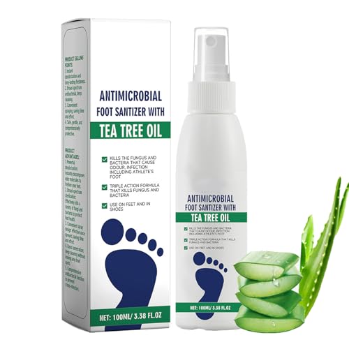 Foot Spray,Athletes Foot Sanitizers Spray With Tea Tree Oil,Reduce Odor & Hydrating for Dry,Deodorant for Smelly Feet,Quickly Feet Sweat Remover For Athletes
