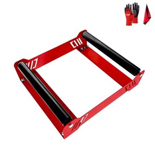 DESEQPT Rolling Wheel Detailing Stand car tire Wheel Clean Tool Car tire hub Cleaning Placement Frame Rotary Rolling Stand Tool Car wash & Detailing Wheel Clean Stand New car tire Cleaner