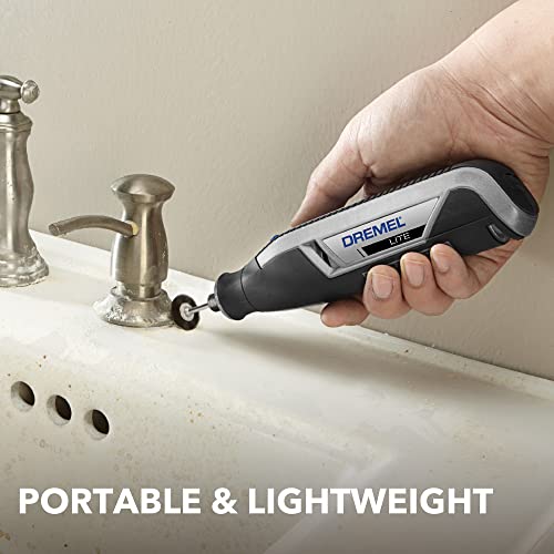 Dremel Lite 7760 N/10 4V Li-Ion Cordless Rotary Tool, Variable Speed Multi-Purpose Kit, USB Charging, Easy Accessory Changes - Perfect For Light-Duty DIY & Crafting, Sanding, Engraving and Polishing