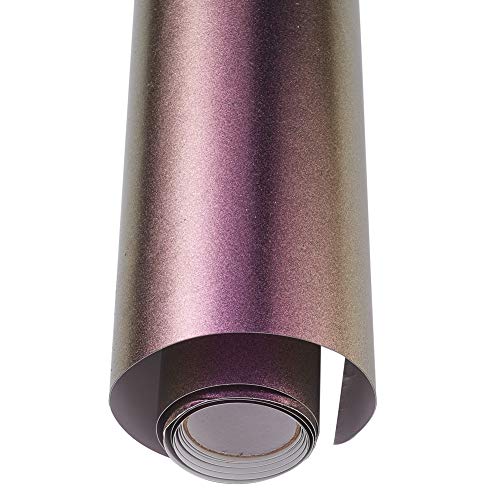 Atmomo Purple To Copper Matte Metallic Chameleon Vinyl Wrap Color Change Diy Vehicle Vinyl Film, 59.8'' X 7.87'' #TOP4