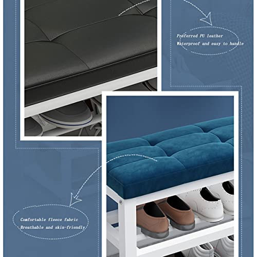 Banc de rangement chaussures à 2 niveaux pour optimiser les petits espaces - 4