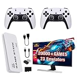 Retro Game Stick 4K HDMI – 20,000+ Classic Games, 23 Emulators, Plug & Play Nostalgia TV Console with Dual 2.4G Wireless Controllers & 64GB Card for Kids & Adults