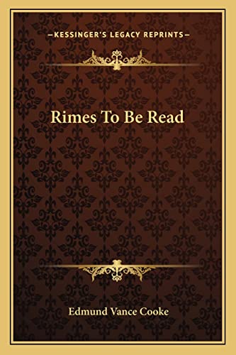 Rimes To Be Read