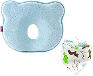 DKDDSSS Baby Pillow, Baby Head Shaping Pillow, 3D Memory Foam Infant Pillow, Baby Toddler Pillow for Sleeping, Help Prevent and Treat Flat Head Syndrome, Head Support for Baby Bed Stroller Carseat