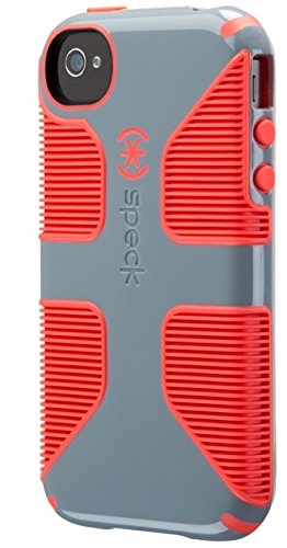 Speck Products CandyShell Grip Case for iPhone 4/4S - Nickel Grey/Warning Orange