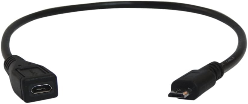 YCS basics USB Micro Male to Micro Female 5 Pin / 5 Wire Extension Cable 1 Ft