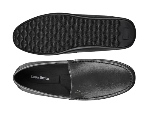 Image of LOUIS STITCH Genuine Leather Formal Shoes for Men | Ultra Lightweight Men's Slip On Solid Formal Loafers | Comfortable for Long Hours | LSPDFLP