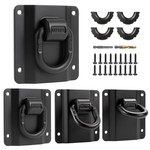 aHei 4 Pack Heavy Duty Tie Down Anchors Truck Bed Tie Downs Car Accessories Fit for 2015-2025 Ford F150 F250 F350 & Raptor 2026 Replace# FL3Z-99000A64-B & FL3Z-9928408-AB