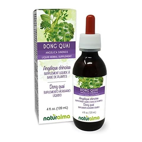 Naturalma Dong quai or Female Ginseng (Angelica sinensis) Root Alcohol-Free Tincture - 4 fl oz Liquid Extract in Drops - Herbal Supplement - Vegan Cover