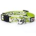 Pawtitas Pet Glow In The Dark Cat Collar with Safety Buckle and Bell Green Hook