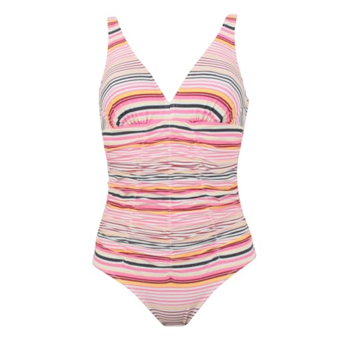 Maillot de bain 1 pièce drapé Alma rose Janine Robin pour silhouette sublimée