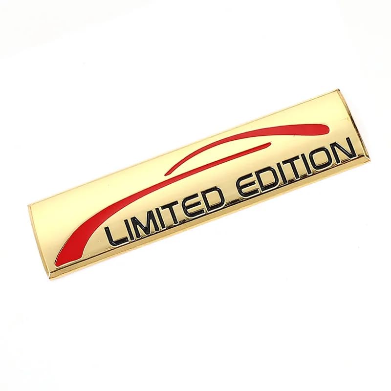3D Metal Car Sticker Limited Edition Emblem Badge Decal for Cars Bikes (Gold)