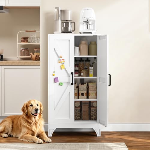 Yizosh 47" Metal Storage Cabinet with 3 Adjustable Shelves