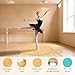 Tristcily 8mm Marley Dance Floor-31-inch Non-Slip Portable Wood Grain PVC Dance mat with a Smooth Surface for Ballet, Jazz and pop Dance, Ideal for Home Studios and Outdoor use
