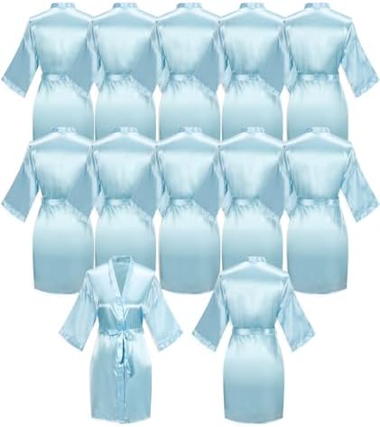 GOODSALEOK 12 Pcs Bride Bridesmaids Robe Set Kimono Robes for Women ...