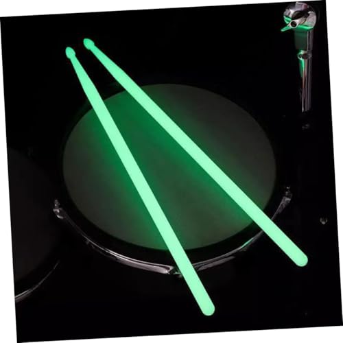 Juego de 4 Baquetas fluorescentes para batería, ligeras y antideslizantes, para kits de batería, cajas de jazz, portátiles para práctica y presentaciones miniatura 5