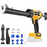 Cordless Caulking Gun Compatible with DeWalt 20V Max Battery(NO Battery)300ml Electric Caulking Gun with Anti-Drip,Auto Retract,LED Light,6 Speed for Filling, Sealing, Repair