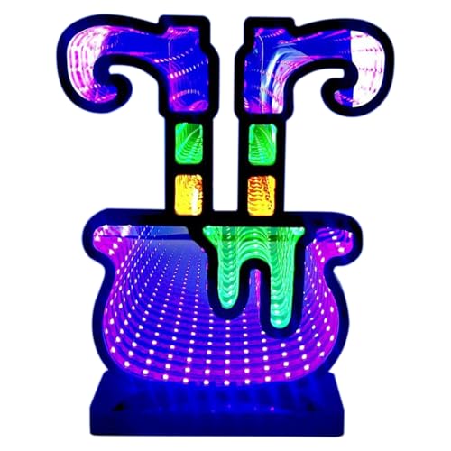 Genérico Halloween Led , Usb Powered Table Lamp, Festive Spooky Design, Soft Glow Iluminación, Naranja Púrpura Color Opción, Crafted From Acrylic, PVC Material, 5,51 x 1,97 x 8,27 in