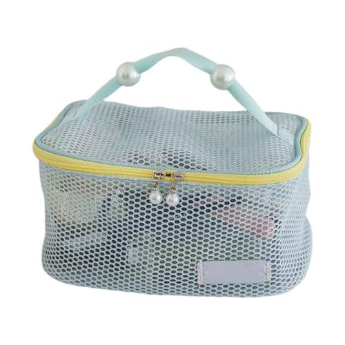 Rxgiasup Repelente al Agua Maquillaje Compartimentos De Malla Multicapa Con Cremalleras Seguras Para Viajar. Bolsa de aseo de Nylon Malla Transpirable