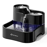 APD APETDOLA Ultrafiltration Cat Water Fountain, Multi-Level Cat Fountain with 3 Drinking Areas, 101oz/3L Pet Fountain for Cats Dogs Indoor with Wireless Pump, Dog Water Bowl Dispenser Dishwasher Safe