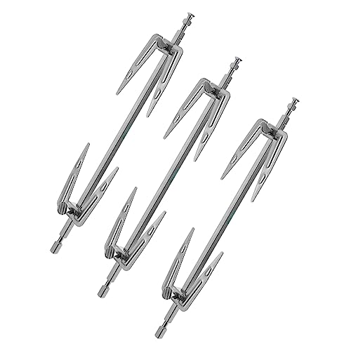 Toddmomy 3Pcs Stainless Steel Bbq Forks Air Fryer Oven Accessories for Grilling Meat and Chicken Easy to Use Rotating Design for Barbecue Cooking