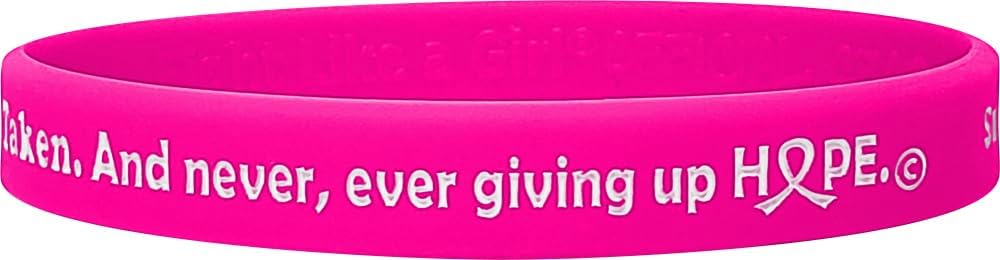 Fight Like a Girl Supporting the Fighters, Admiring the Survivors, Honoring the Taken Silicone Wristband (10 Pack) - Image 5
