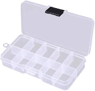 Clear Plastic Storage Box 10 Compartment with Sealing Lid Container for Case for Small Jewelry for Pill multi compartment storage box small