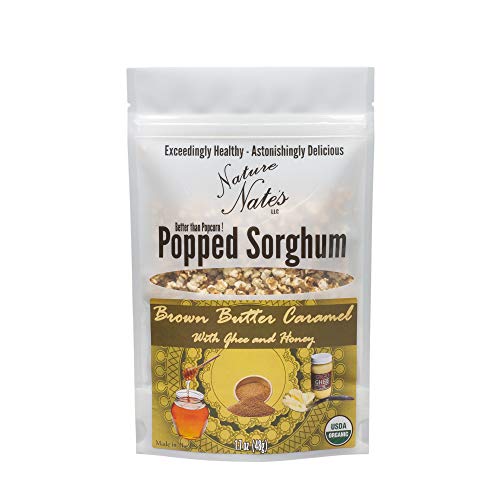 Popped Sorghum Organic Brown Butter Caramel 1.7 Oz, 6 Pack A Snack That's Healthier Than Popcorn #TOP1