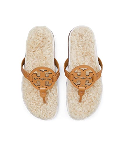 Tory Burch Miller Cloud Shearling Caramel Corn/Buttermilk 7.5 M2