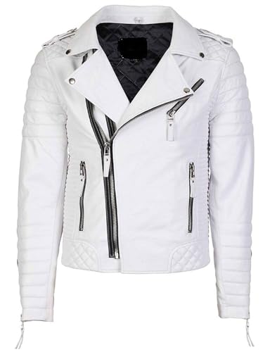 Genuine Lambskin Leather Motorcycle Biker Leather Jacket Men CL-01