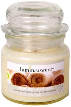 Luminessence Fresh Linen Mini Glass Apothecary Jar Candles, 3 oz.