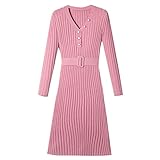 Este cómodo y casual vestido de suéter de damas es suave y elegante.