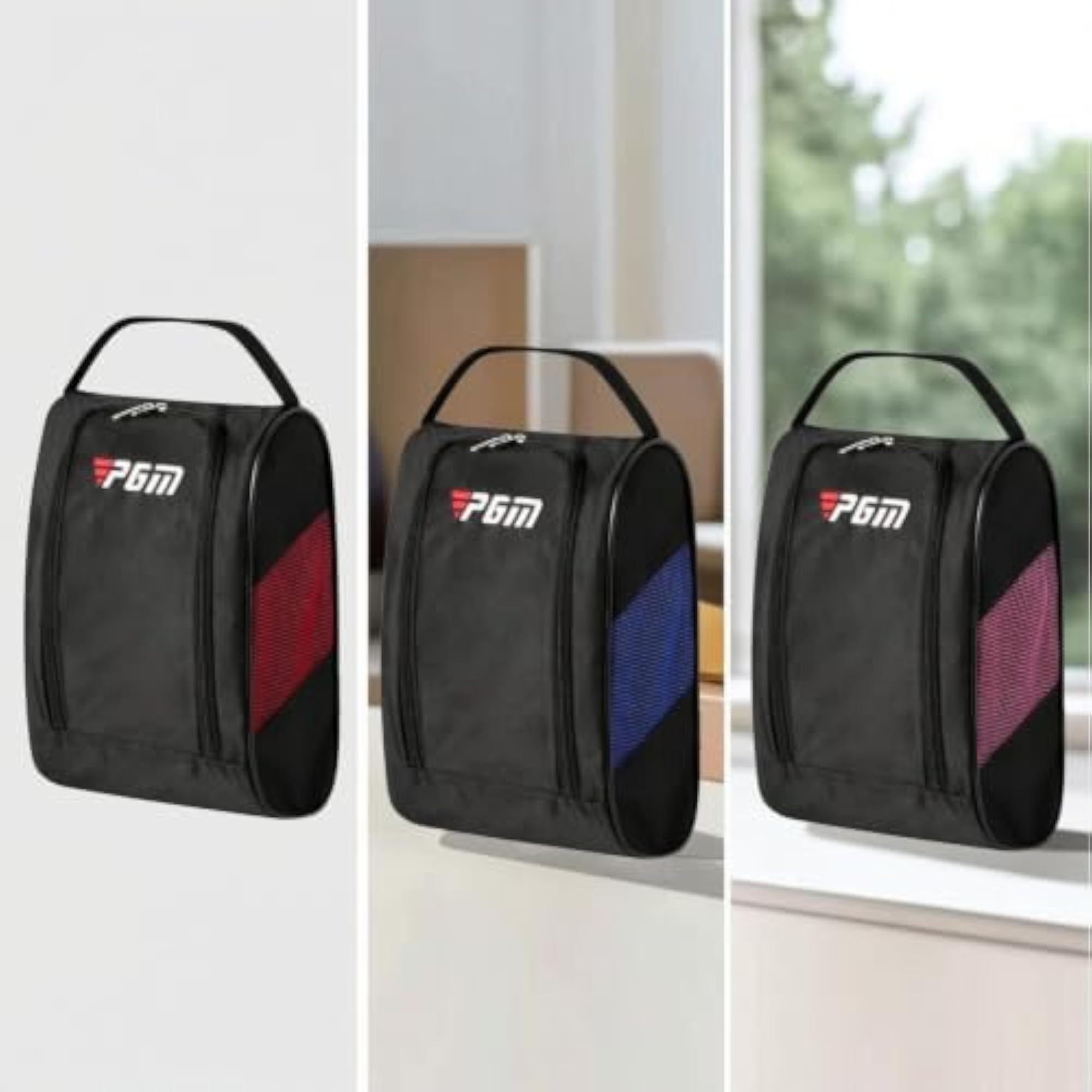 Portable Lightweight Golf Shoe Bag with Ventilation Mesh
