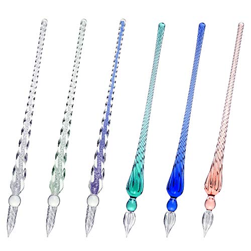 Stylos à plume en verre : coffret cadeau de 6 pièces pour artistes et amateurs