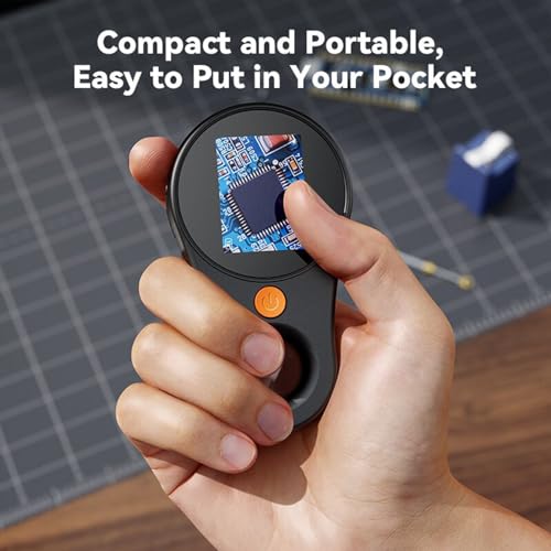 Image of Handheld Digital Microscope, 2.0 inch Screen 500X Magnification 1080P 2MP Pocket Microscope with 8 LED Lights, for Kids Adults