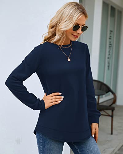 Image of MOLERANI Sweatshirts for Women Casual Long Sleeve Crewneck Shirt Tunic Tops | Pullovers, Soft Lightweight Warm Fabric, Loose Fit, Fall Winter Trendy Clothes, Daily Wear, Workout, Outdoor Outfits
