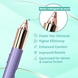 iMusthav 2 in 1 Eyebrow and Facial Hair Remover for Women Painless Electric Razor Epilator Trimmer Shaver with 18K Gold-Plated, USB Rechargeable, 360° LED for Flawless Eyebrow and Face Hair Removal - Image 2