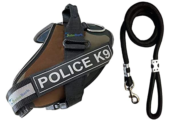 BohoBark Dog Vest Harness with Rope Leash Adjustable Harness Padded harnes for Dogs Nylon Fabric Pack of 1 Pcs (Extra Large, Brown Army) (B0C43284VV) Amazon Price History, Amazon Price Tracker