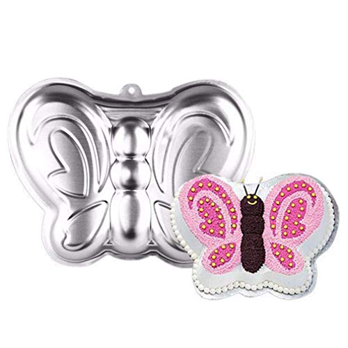 Image of Ulalaza Butterfly Cake Pan 3D Aluminum Cake Mould Wedding Christmas Birthday Cake Baking Pan