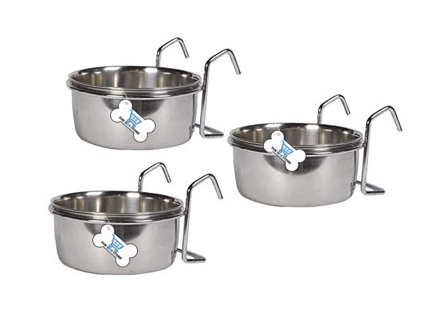 THE DDS STORE Best Stainless Steel Birds Coop Cup Feeder Bowl with Clamp Holder or Hook Holder Combo Offer, 500 ml (Pack of 3) (Pack of 3 Hook Holder, 500.ml) (B0B97Y1FBF) Amazon Price History, Amazon Price Tracker