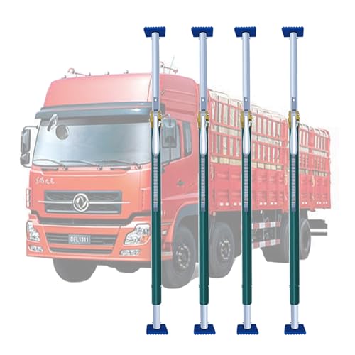 WJFTODAY Barra de Carga para Caja de camión (Paquete de 2, 4 y 6), Barra de Carga de alumdoras para remolques, frigoríficos y Jeep, Barra de Carga con trinquete Corta de 60 a 74 Pulgadas (4 Unidades)