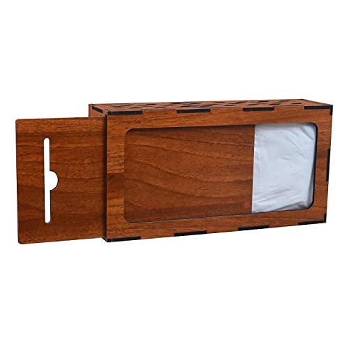 Image of KBR Wooden Tissue Paper Box | Decorative and Stylish Wooden Tissue Holder Stand for Car, Home, Office Desk, Resturant and Cafeteria (Rectangle)