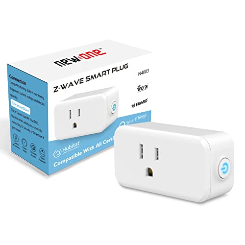 Energy Monitoring Z-Wave Plug, 700 Series Zwave Outlet, Z Wave Hub Required, 15A Zwave Smart Plug, Work with SmartThings, Wink, Vera, Z-Box Hub, Home Assistant