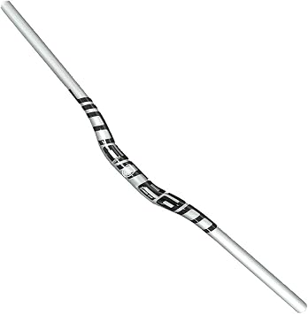 25.4/31.8mm Carbon Mountain Bike Handlebars Extra Long 580-760mm MTB Bicycle Handlebar Road Bike Downhill Cycling Racing Riser Bar Silver Color 31.8mm, Size 740mm